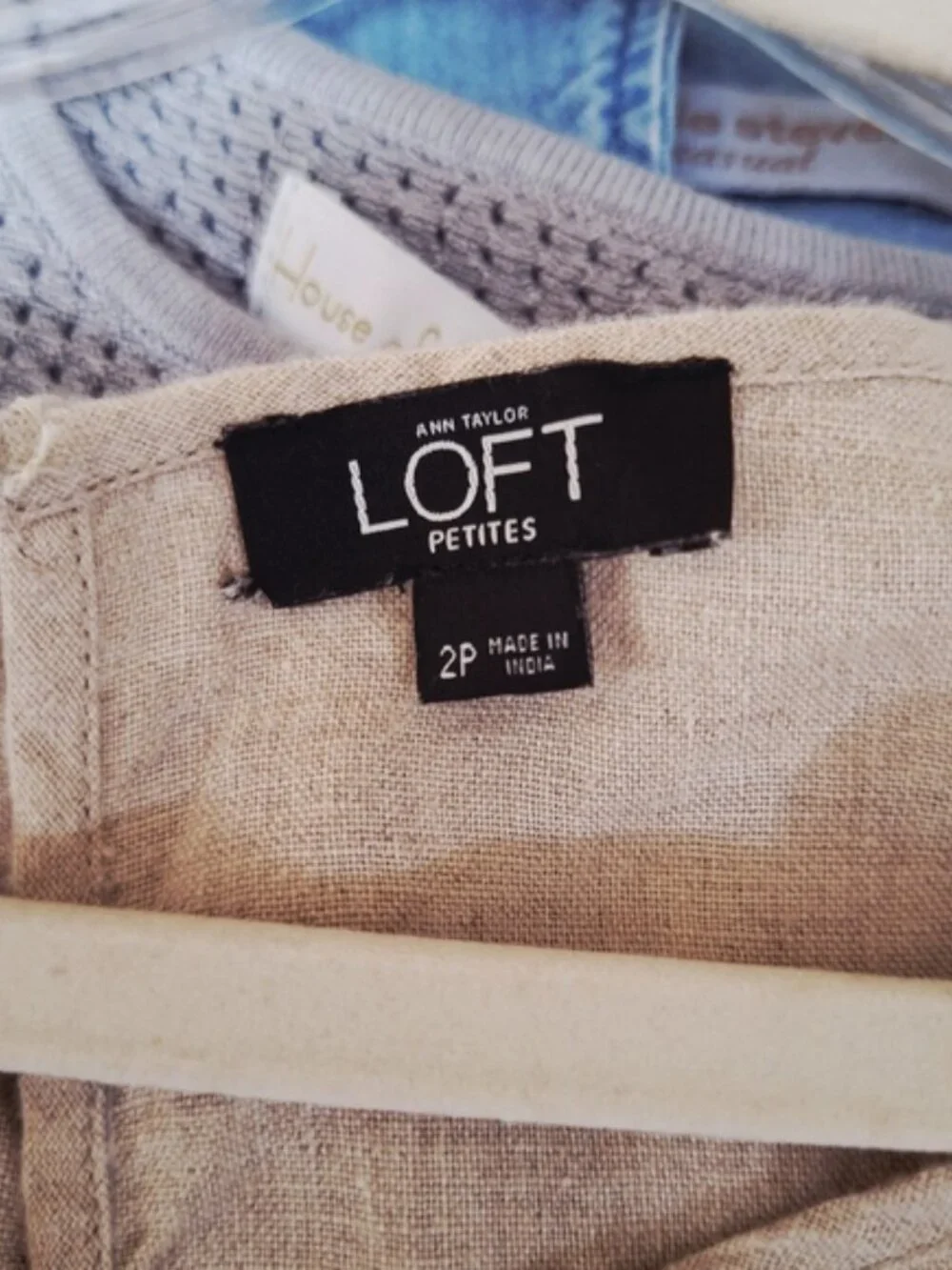 LOFT Boho Beige Black Embroidered Linen Romper Short 2P - Picture 4 of 9